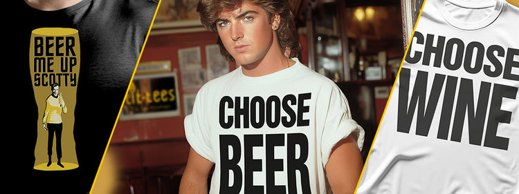 Booze themed parody style funny T Shirts