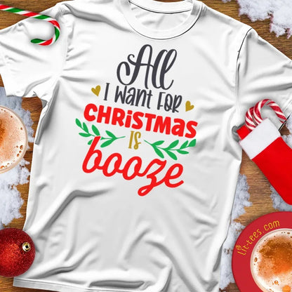 All I Want for Christmas Is Booze White Holly