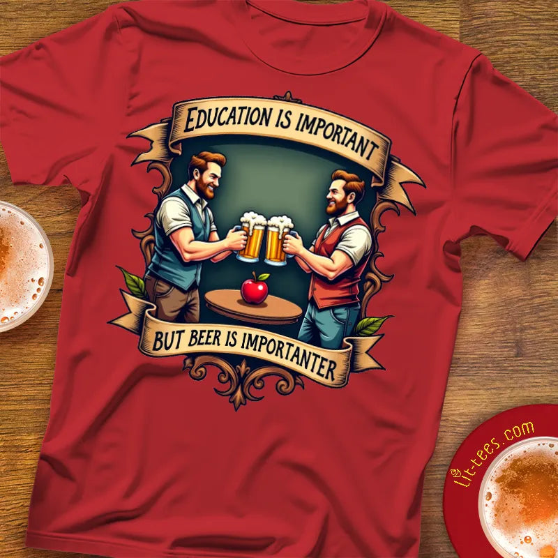 Education is important but Beer is importanter [Twins]