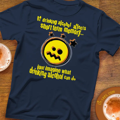 Smiley Drinking Alcohol Short Term Memory