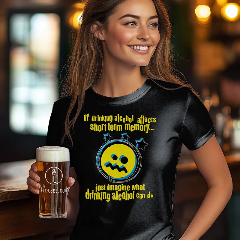 Smiley Drinking Alcohol Short Term Memory