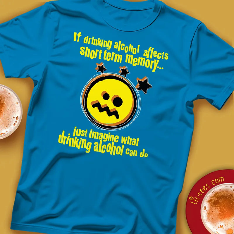 Smiley Drinking Alcohol Short Term Memory