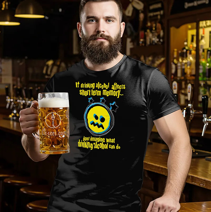 Smiley Drinking Alcohol Short Term Memory