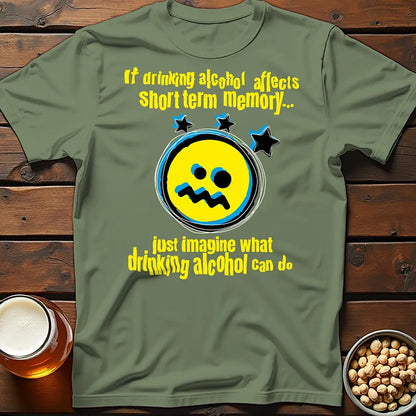Smiley Drinking Alcohol Short Term Memory