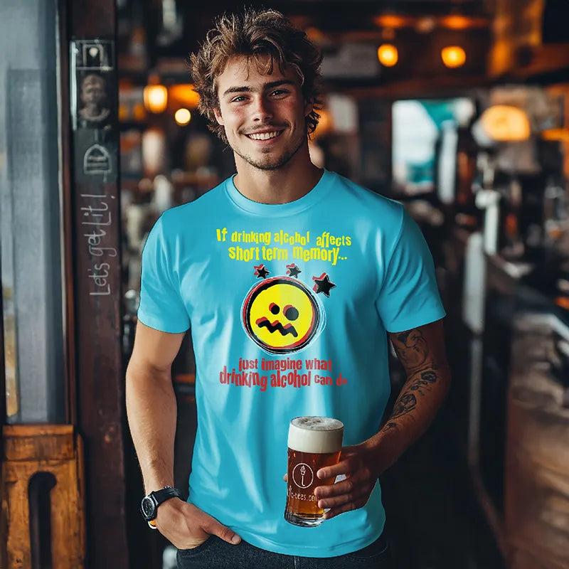 Smiley Drinking Alcohol Short Term Memory