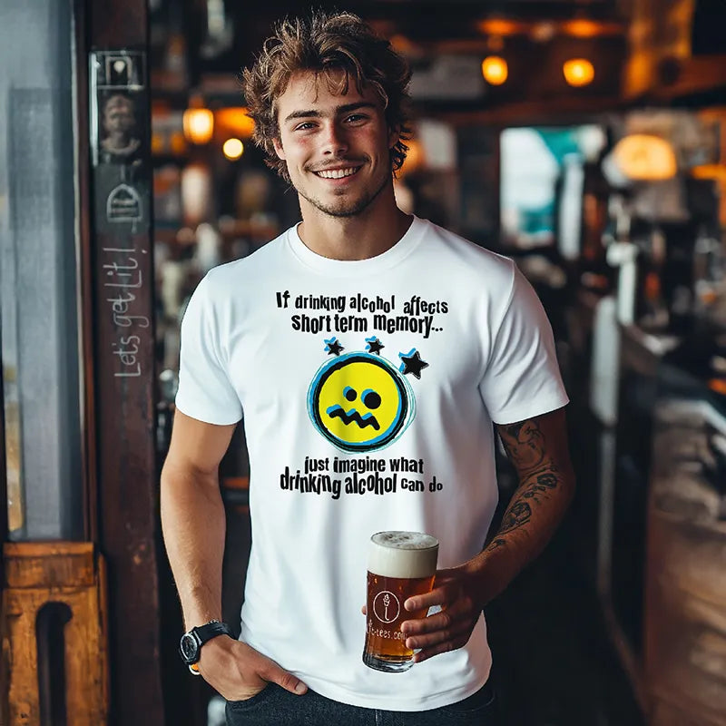 Smiley Drinking Alcohol Short Term Memory