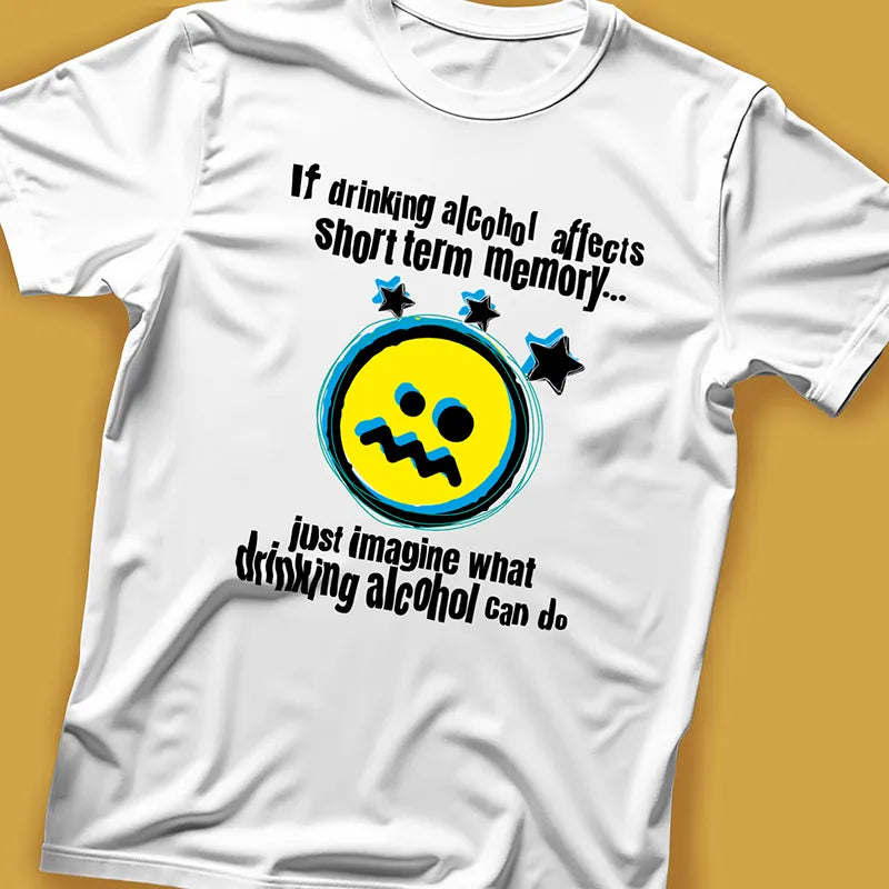 Smiley Drinking Alcohol Short Term Memory