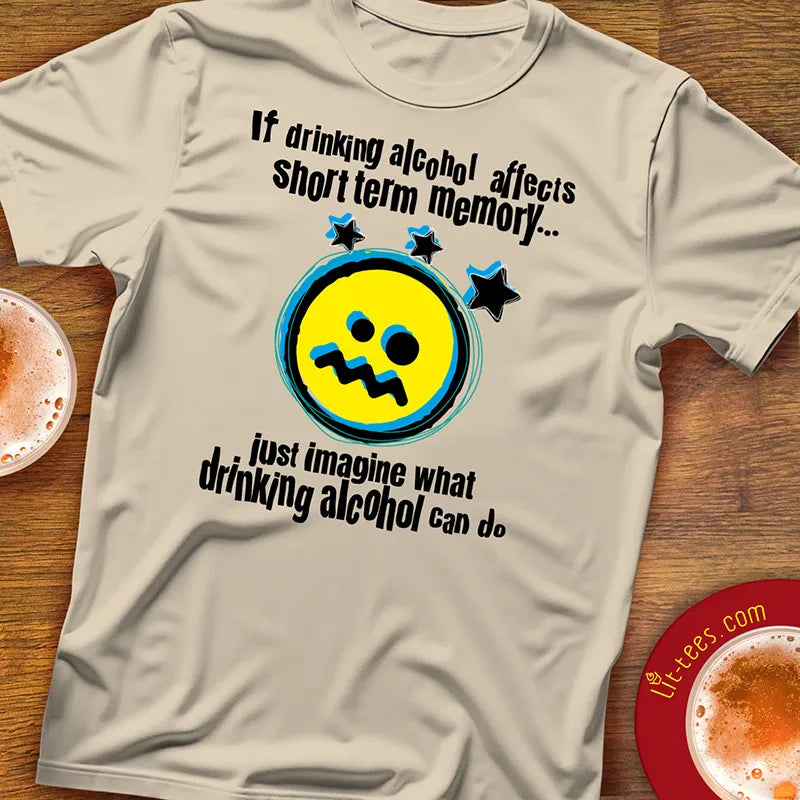 Smiley Drinking Alcohol Short Term Memory