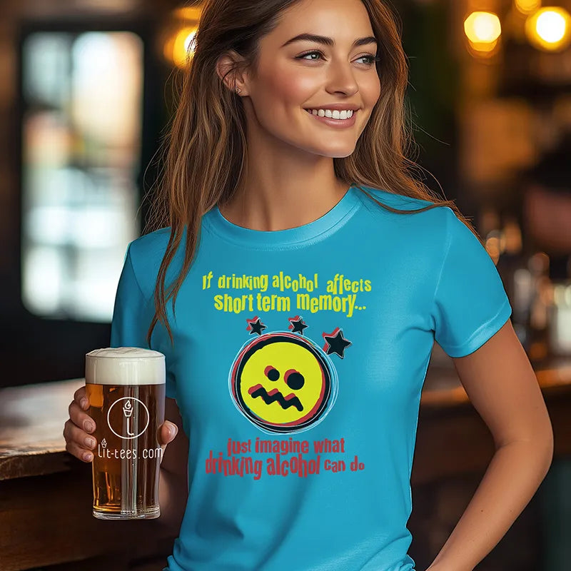 Smiley Drinking Alcohol Short Term Memory