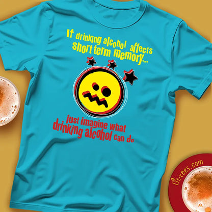 Smiley Drinking Alcohol Short Term Memory
