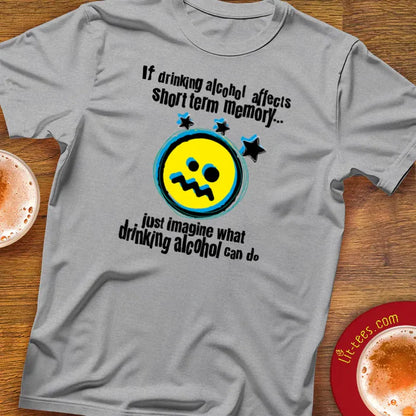 Smiley Drinking Alcohol Short Term Memory